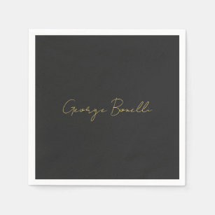 Gold Colour Grey Classical Personal Customize Chic Napkin