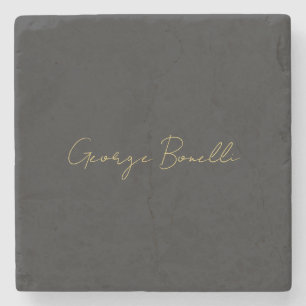 Gold Colour Grey Classical Personal Customize Chic Stone Coaster