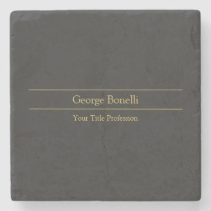 Gold Colour Grey Classical Personal Customize Chic Stone Coaster