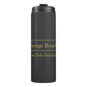Gold Colour Grey Classical Personal Customize Chic Thermal Tumbler
