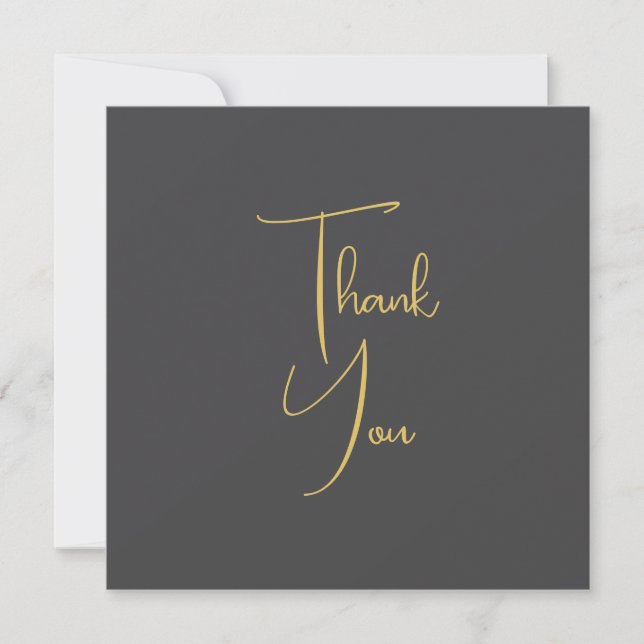 Gold Colour Handwriting Professional Custom Holiday Card (Front)