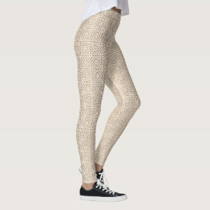 Gold Colour Mandala Pattern Leggings