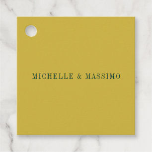 Gold Colour Minimalist Plain Modern Favour Tags