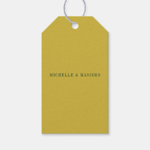 Gold Colour Minimalist Plain Modern  Gift Tags
