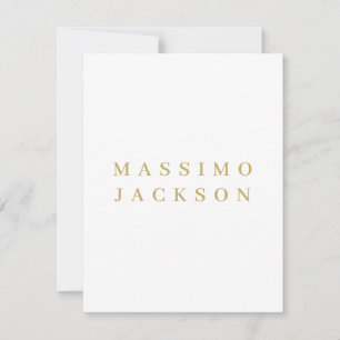 Gold Colour Minimalist Professional Serif Font Card