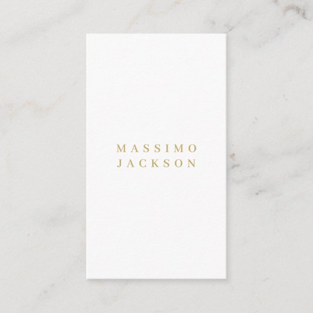 Gold Colour Minimalist Professional Serif Font Enclosure Card (Front)