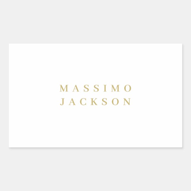 Gold Colour Minimalist Professional Serif Font Sticker (Front)