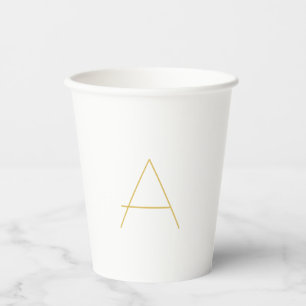 Gold Colour Monogram Professional Custom Paper Cups