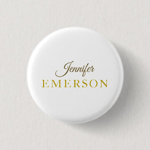 Gold colour name professional minimalist modern 1 inch round button
