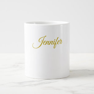 Gold colour name professional minimalist modern   large coffee mug
