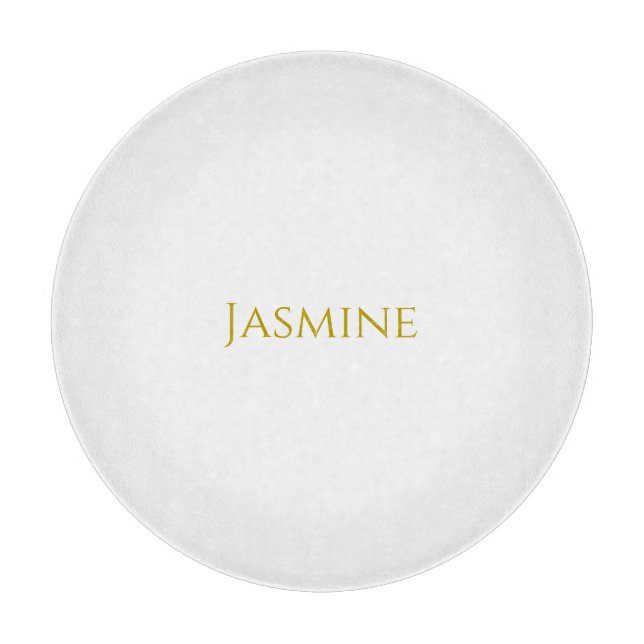 Gold Colour Plain Minimalist Professional Name  Cutting Board (Front)