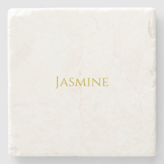 Gold Colour Plain Minimalist Professional Name  Stone Coaster