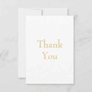 Gold Colour Professional Custom Thank You Card