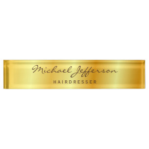 Gold Colour Professional Handwriting Script Nameplate