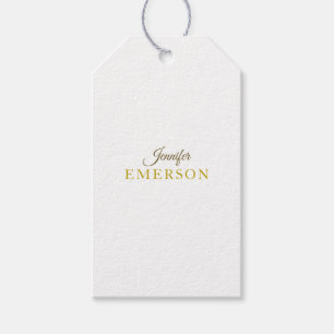 Gold colour professional minimalist modern plain  gift tags