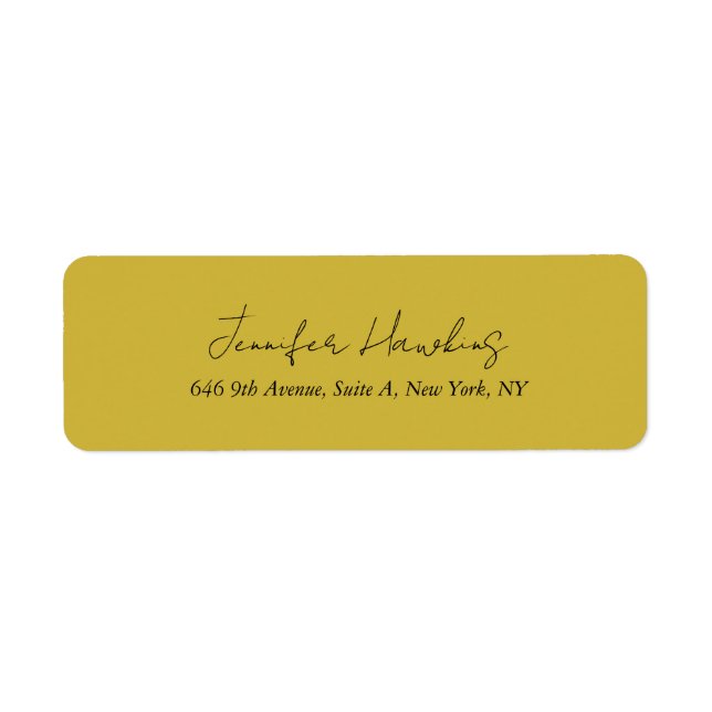 Gold colour professional plain handwriting (Front)