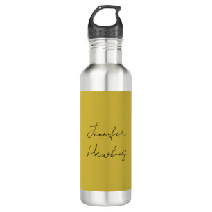 Gold colour professional plain handwriting 710 ml water bottle