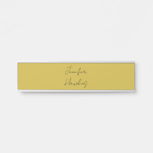 Gold colour professional plain handwriting door sign