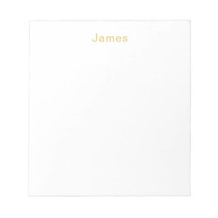 Gold Colour Professional Trendy Minimalist Name Notepad