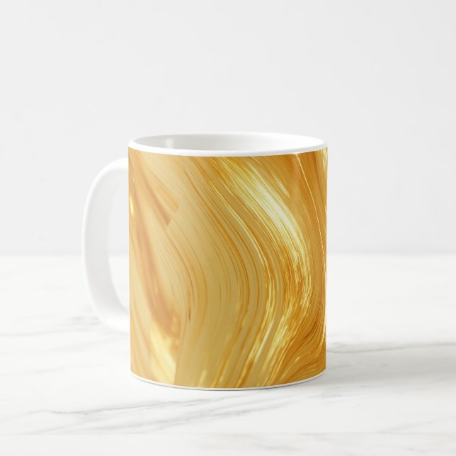 Gold colour shimmer coffee mug (Front Left)