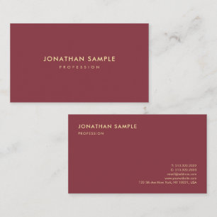 Gold Colour Text Elegant Minimal Design Luxurious Business Card