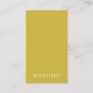 Gold Colour Trendy Modern Minimalist Your Name Enclosure Card