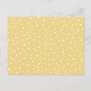 Gold Colour with White Dots Pattern. Postcard