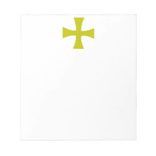 Gold Coloured Byzantine Cross Notepad