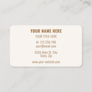 Gold Colours Business Name Promotional Personalize Card