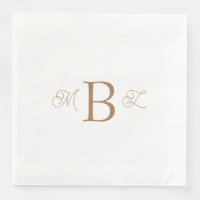 Gold Combo Font Monogram White Wedding