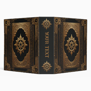Gold Compass Rose Book Cover Binder