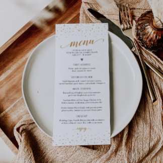 Gold Confetti Anniversary Menu - GAC29