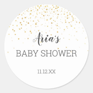 Gold Confetti Baby Shower Envelope Seal