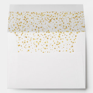 Gold Confetti Baby Shower Invitation Envelope