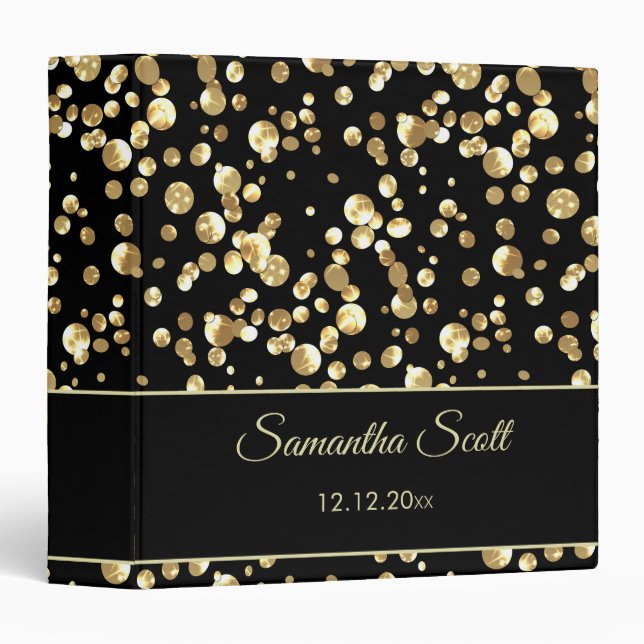Gold confetti binder (Front/Spine)