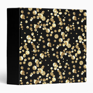 Gold confetti binder
