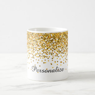 Gold Confetti Coffee Mug