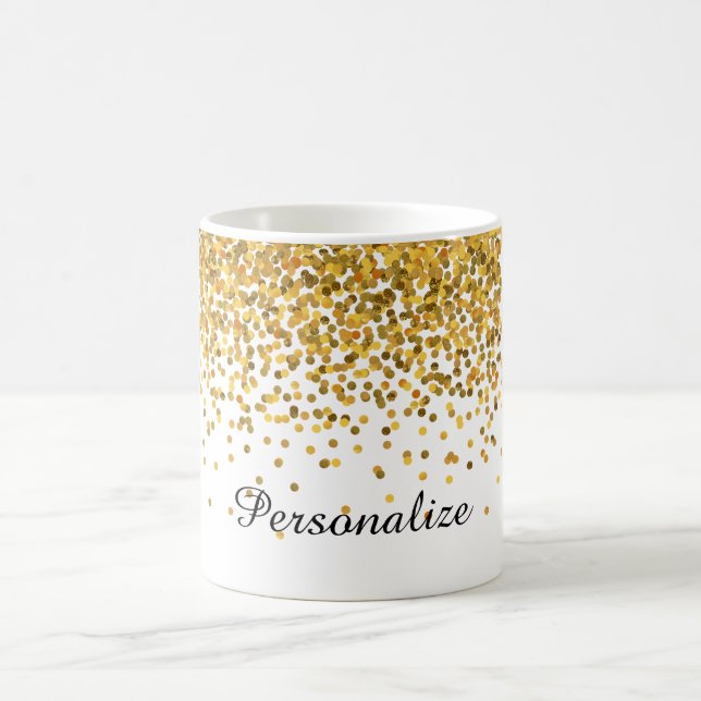 Gold Confetti Coffee Mug (Center)