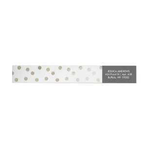 Gold Confetti Dots Faux Foil Holiday Labels