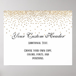Gold Confetti Elegant Do It Yourself Wedding Sign