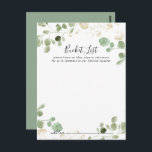 Gold Confetti Eucalyptus Wedding Bucket List Cards<br><div class="desc">These gold confetti eucalyptus wedding bucket list cards are the perfect activity for a rustic wedding reception or bridal shower. Gold Confetti Eucalyptus Foliage

Change the wording to suit any life event. Bucket list sign is sold separately.</div>