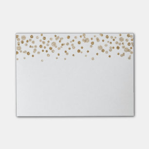 Gold Confetti Glam Glitter Post-it Notes
