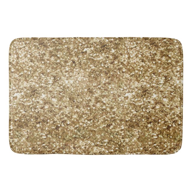 Gold Confetti Glitter Bath Mat (Front)