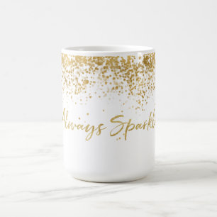 Gold Confetti Glitzy Sparkle Coffee Mug