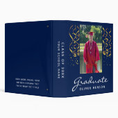 Gold Confetti Graduation Graduate Photo Album Binder (Background)