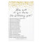 Gold Confetti How well do you know birthday girl