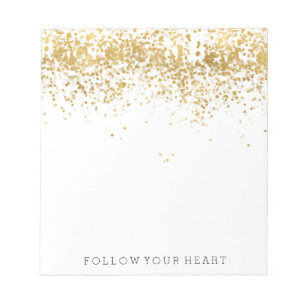 Gold Confetti Notepad