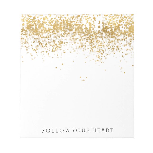 Gold Confetti Notepad (Front)