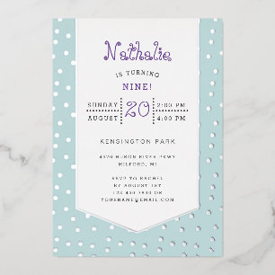 Gold confetti pastel birthday postcard