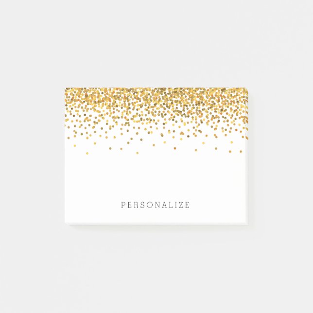 Gold Confetti Post-it Notes (Front)
